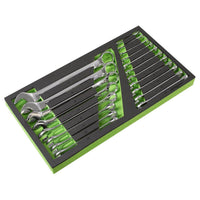 Siegen Siegen Combination Spanner Set with Tool Tray 19pc S01272