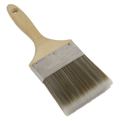 Sealey Wooden Handle Paint Brush 100mm SPBS100W Sealey - Town Tools 