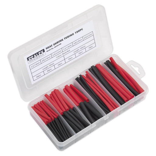 Sealey Heat Shrink Tubing Assortment 180pc 50 & 100mm Black & Red HST501BR Sealey - Town Tools 