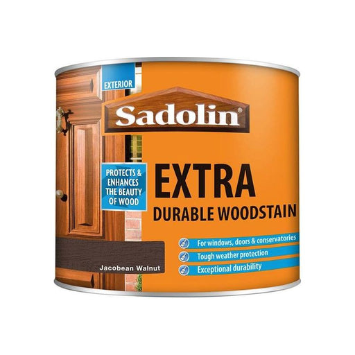 Sadolin Extra Durable Woodstain Jacobean Walnut 500ml Sadolin - Town Tools