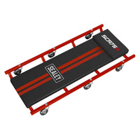 Sealey 36" Deluxe American-Style Creeper with Steel Frame & 6 Wheels Red SCR75