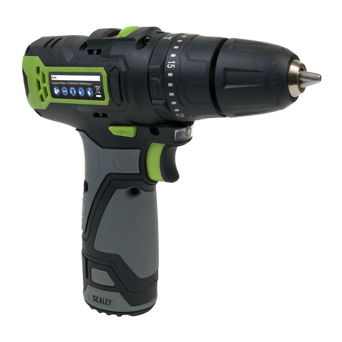 Sealey SV10.8 Series 10mm Cordless Combi Drill 10.8V - Body Only CP108VDDBO Sealey - Town Tools 