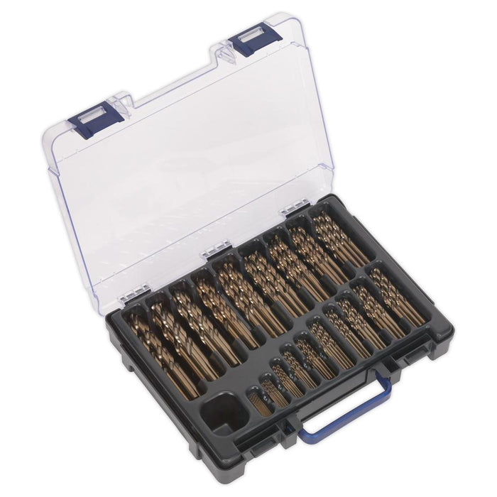 Sealey HSS Cobalt Fully Ground Drill Bit Assortment 170pc1-10mm DBS170CB Sealey - Town Tools 