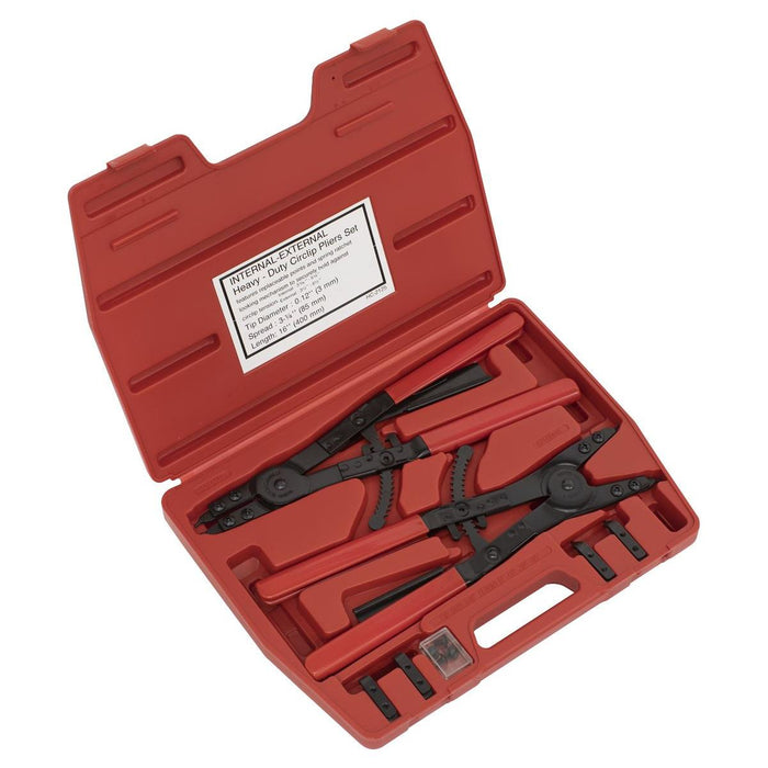 Sealey Circlip Pliers Set Internal/External 400mm Heavy-Duty AK8501 Sealey - Town Tools 