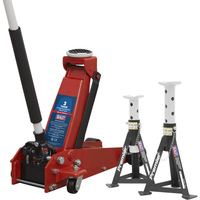 Sealey Trolley Jack 3t & AXLe Stands (Pair) 3t per Stand Combo 3000CXDCOMBO1