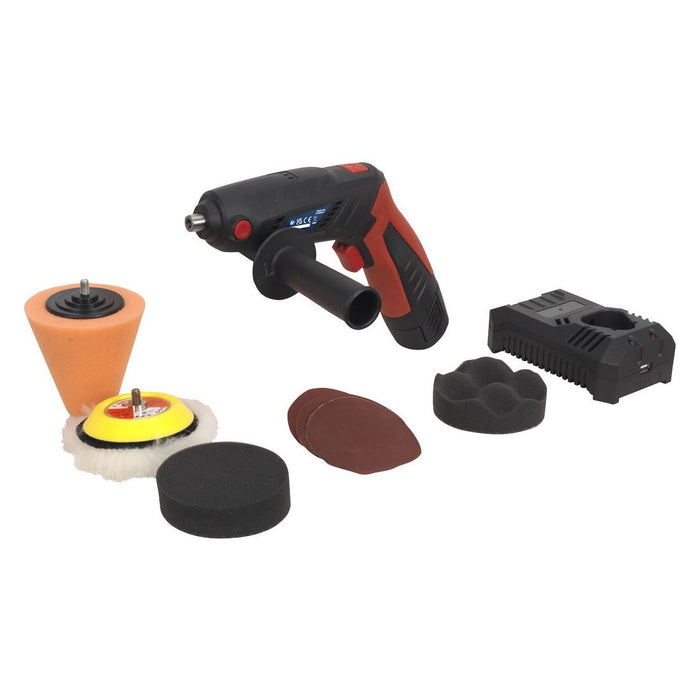 Sealey Cordless Mini Sander/Polisher Kit75mm 12V Lithium-ion CP2812V Sealey - Town Tools 