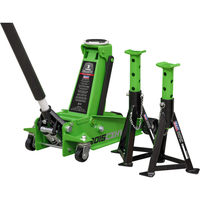Sealey Trolley Jack 3 Tonne with Super Rocket Lift & AXLe Stands (Pair) 3 Tonne