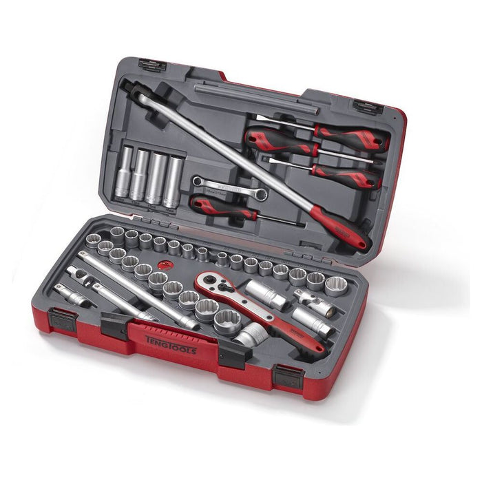 Teng Tools MECCA PRO 1/2" Socket & Tool Set mm/AF 44 Pieces Teng Tools - Town Tools 