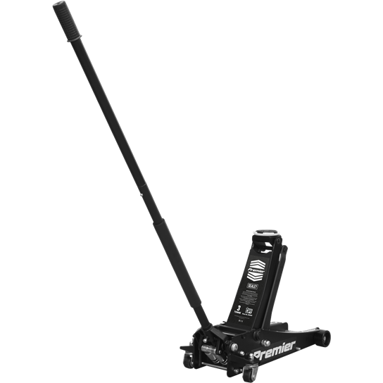 Sealey Trolley Jack 3 Tonne Rocket Lift Black 3040AB Sealey - Town Tools 