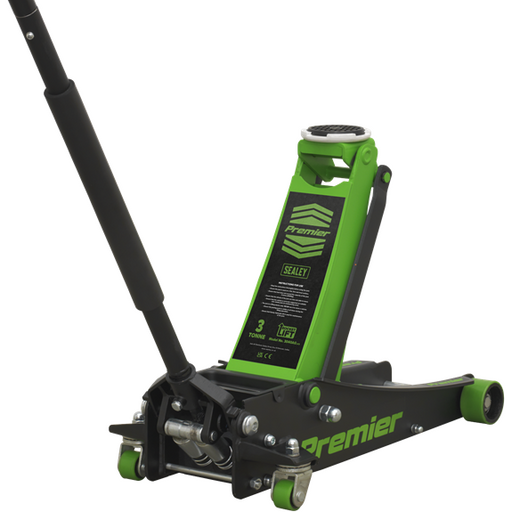 Sealey Trolley Jack 3 Tonne Rocket Lift Green 3040AG Sealey - Town Tools 