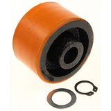 Sealey Front wheel 'orange', fixed, c/w fixings (D:72 W:43 B:18) 3040AO.09