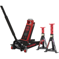 Sealey Trolley Jack 3t & AXLe Stands (Pair) 3t per Stand Combo 3040ARCOMBO