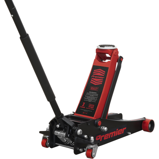 Sealey Trolley Jack 3 Tonne Rocket Lift Red 3040AR Sealey - Town Tools 