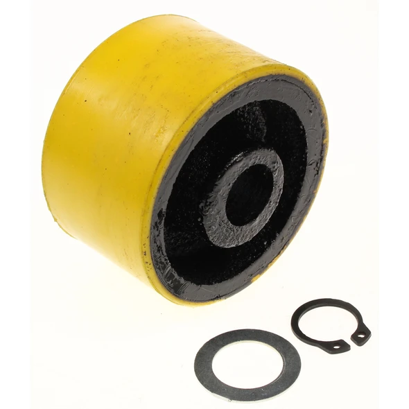 Sealey Front wheel 'yellow', fixed, c/w fixings (D:72 W:43 B:18)