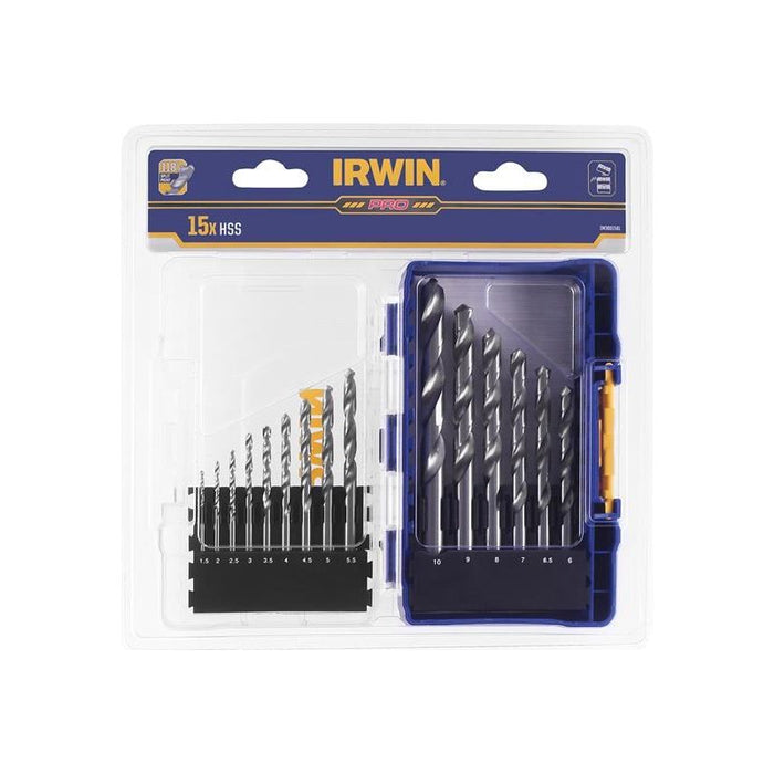 Irwin® HSS Pro Drill Bit Set, 15 Piece IRWIN® - Town Tools