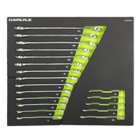 Carlyle Tools 19 Pc Metric 12 Pt Combination Wrench Set