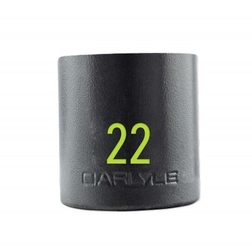 Carlyle Tools 1/2In Drive 22mm 6 Pt Stubby Impact Socket - image 1