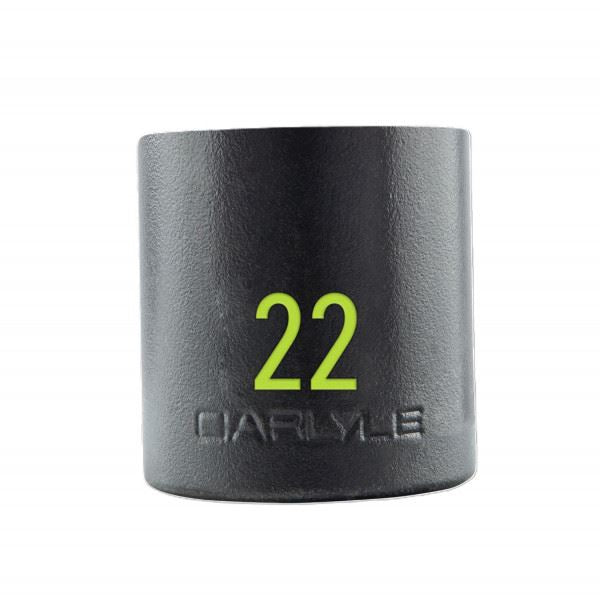 Carlyle Tools 1/2In Drive 22mm 6 Pt Stubby Impact Socket