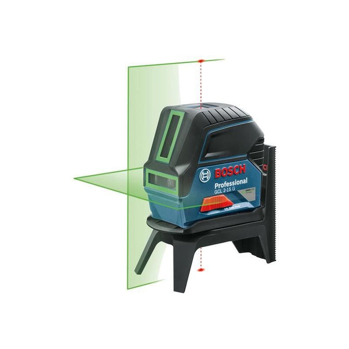 Bosch GCL 215-G Professional Self-Levelling Cross Line Laser Green Bosch - Town Tools