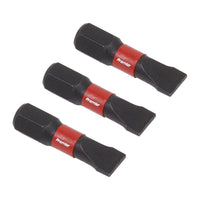 Sealey Slotted 6.5mm Impact Power Tool Bits 25mm 3pc AK8203