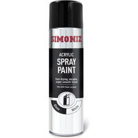 Simoniz Large Gloss White Acrylic Aerosol Auto Car Spray Paint 500ml SIMP18D