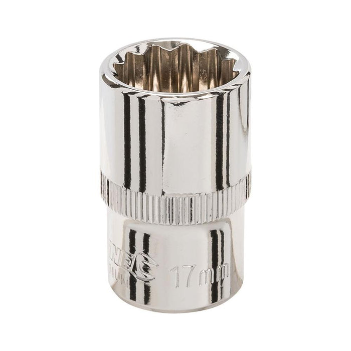 Silverline Socket 1/2" Drive 12pt Metric 17mm Silverline - Town Tools 