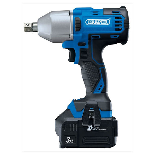 Draper D20 20V Brushless Mid-Torque Impact Wrench, 1/2", 400Nm, 2 x 3.0Ah Batter Draper - Town Tools 