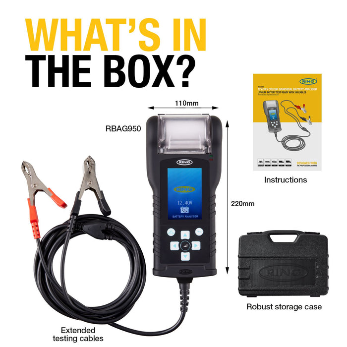 Ring RBAG950 Colour screen Battery Analyser