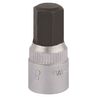 Draper Elora Hexagon Screwdriver Socket, 1/4" Sq. Dr., 8mm 11128