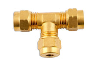 Connect Brass Coupling Tee Piece 5pc 4-8mm