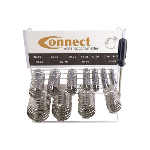 Connect Hose Clip Rack with Hose Clip Driver 110pc 31709 Tool Connection - Town Tools 