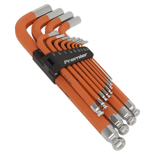 Sealey Jumbo Ball-End Hex Key Set 13pc Anti-Slip Imperial AK71870 Sealey - Town Tools 