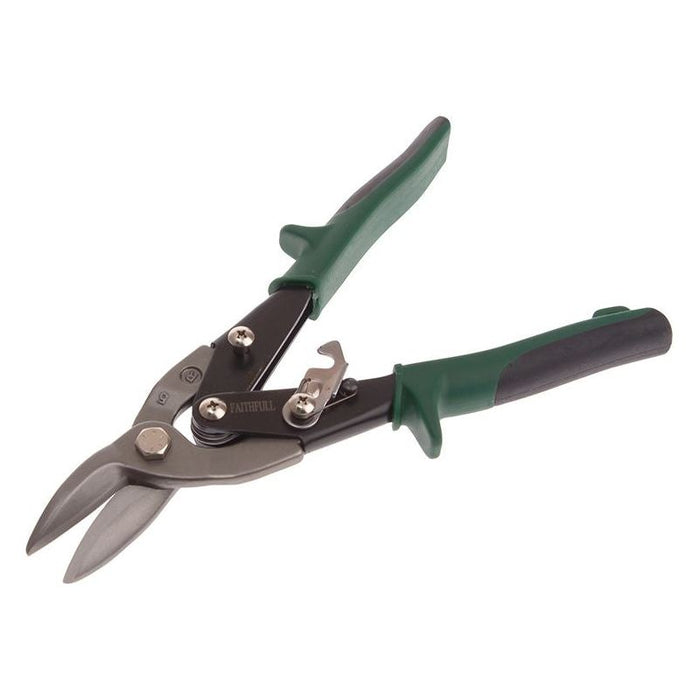 Faithfull Green Compound Aviation Snips Right Cut 250mm (10in) Faithfull - Town Tools