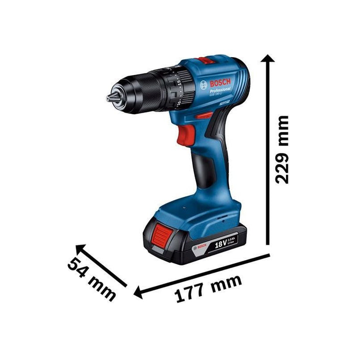 Bosch GSB 18V-45 Professional Combi Drill 18V 2 x 2.0Ah Li-ion Bosch - Town Tools