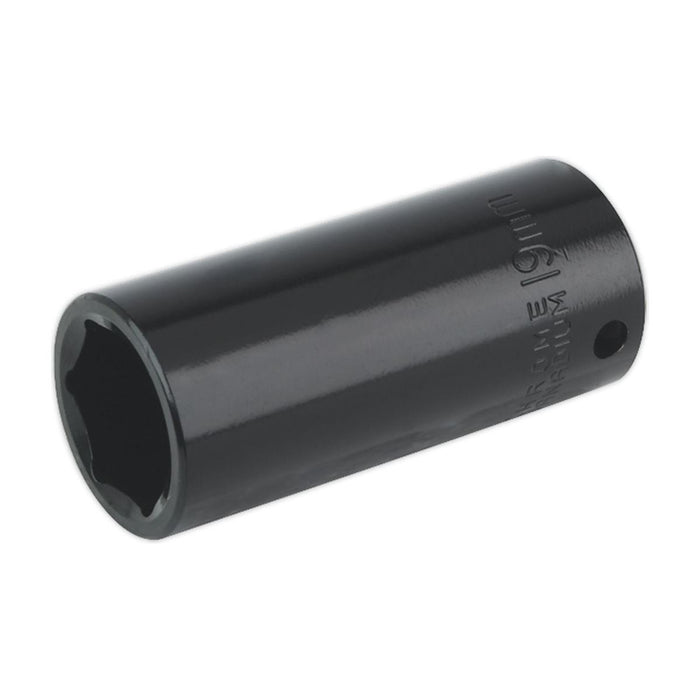 Sealey Impact Socket 19mm Deep 3/8"Sq Drive IS3819D Sealey - Town Tools 