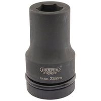 Draper Expert HI-TORQ 6 Point Deep Impact Socket, 1" Sq. Dr., 23mm