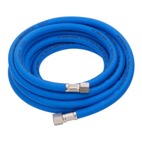Draper High Visibility Hybrid Air Hose, 5m x , 1/4" BSP, Blue 8-10mm
