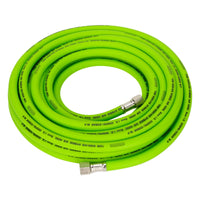 Draper High Visibility Hybrid Air Hose, 10m x , 1/4" BSP, Green 8-10mm