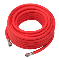 Draper High Visibility Hybrid Air Hose, 15m x , 1/4" BSP, Red 8-10mm
