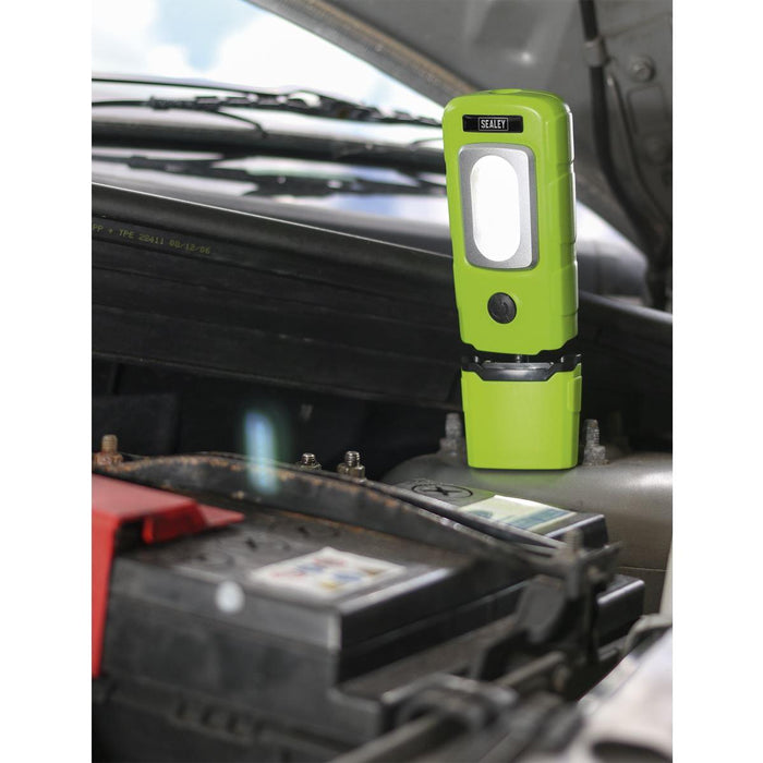 Sealey Rechargeable 360 Inspection Light 3W COB & 1W SMD LED Green Lithium-Polym Sealey - Town Tools 