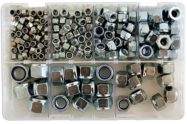 Connect Assorted MM Nyloc Steel Nuts Box 220pc - CPL
