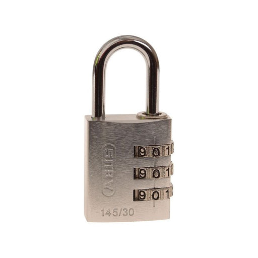 Abus Mechanical 145/30 30mm Aluminium Combination Padlock Silver 46583 ABUS Mechanical - Town Tools