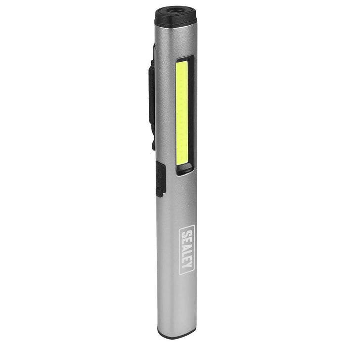 Sealey Penlight Torch with UV 5W COB & 3W SMD LED with Laser Pointer Rechargeabl Sealey - Town Tools 