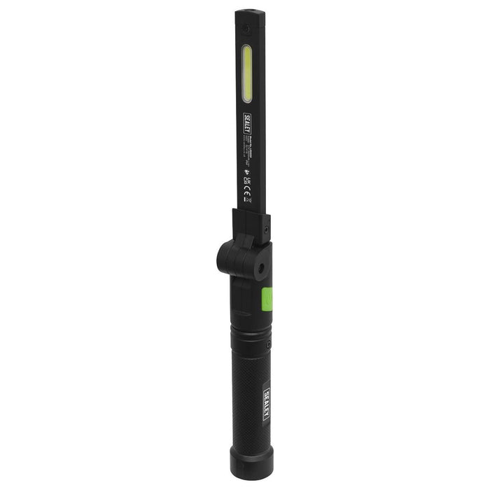 Sealey Rechargeable Aluminium Folding Pocket Light 2 COB & 1 SMD LED LED02G Sealey - Town Tools 