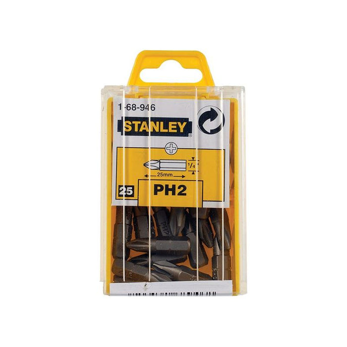 Stanley® Hand Tools Phillips Bits PH2 x 25mm (Box 25) STANLEY® Hand Tools - Town Tools