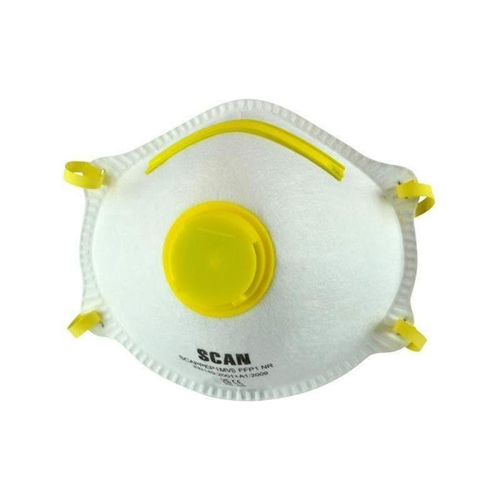Scan Moulded Disposable Mask Valved FFP1 Protection (Pack 3) Scan - Town Tools