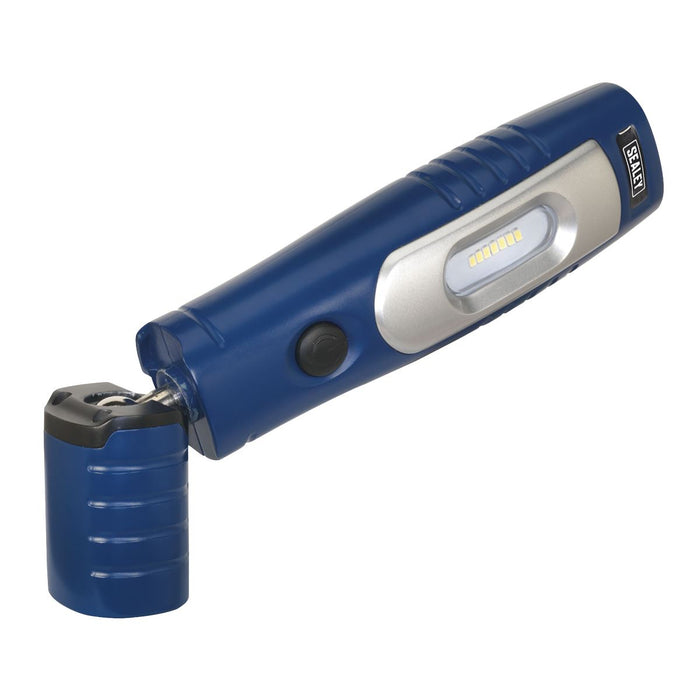 Sealey Rechargeable 360 Inspection Light 7 SMD & 3W SMD LED Blue Lithium-ion Sealey - Town Tools 