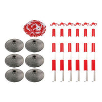 Laser Set of 6 Posts & Bases with Chain 6701