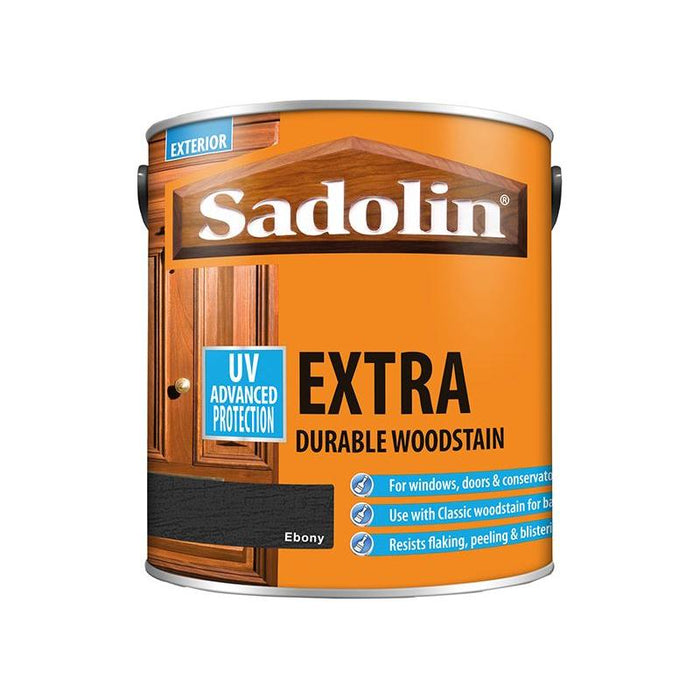 Sadolin Extra Durable Woodstain Ebony 2.5 litre Sadolin - Town Tools