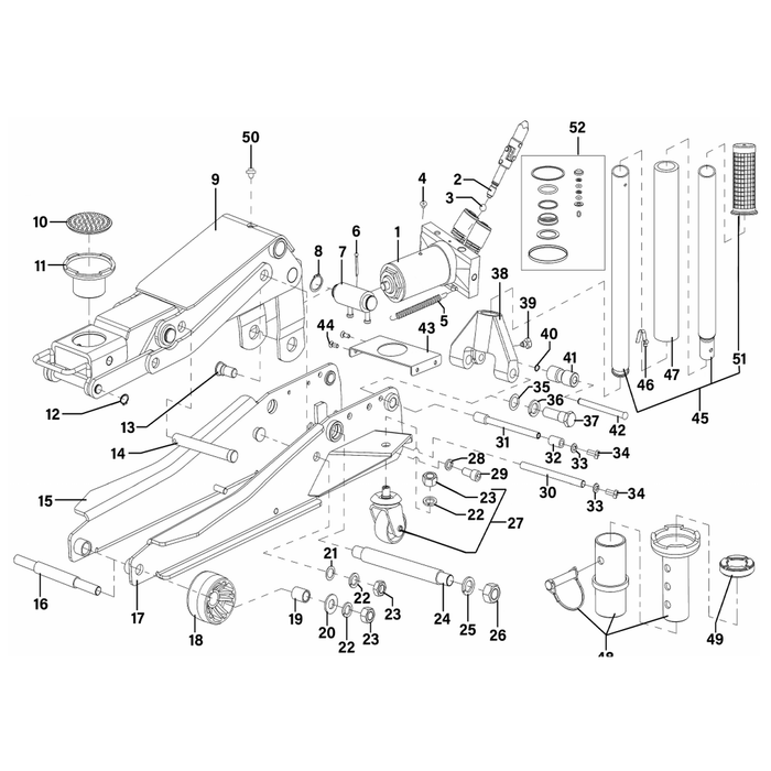 Sealey Rear Castor Assembly (Heavy-Duty)
